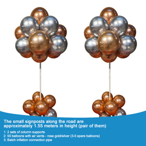 Self-inflating balloon Column Stand 1.55M Latex Party Decor Kit Easy Assemble Birthday Wedding Decoration - Product Image 1