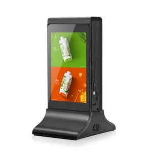 FYD-835SD de mesa doble de 7 pulgadas con Android, pantalla táctil con WiFi, señalización digital, para publicidad, quioscos