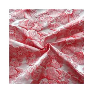 Nouveau tissu jacquard à motif de fleurs tridimensionnelles bicolores teint en fil pour vêtements de printemps
