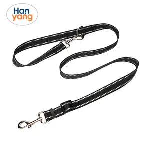 Bán buôn tùy chỉnh chức năng phản chiếu bền nylon Dây Xích Chó với đôi móc chó và phần cứng tinh tế cho chạy đi bộ