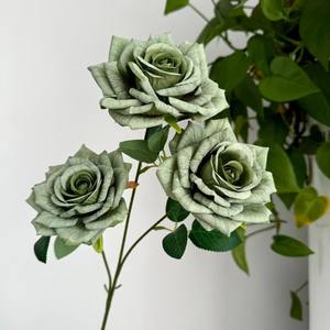 Modèle de <span class=keywords><strong>rose</strong></span> artificielle vintage Cappuccino, élégant décor de style européen, accessoire de photographie pour arrière-plan et aménagement - Product Image 1