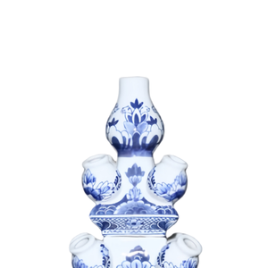 Vase en <span class=keywords><strong>porcelaine</strong></span> bleu et blanc authentique <span class=keywords><strong>de</strong></span> style <span class=keywords><strong>Delft</strong></span>, ornement décoratif en céramique chinoise peint à la main - Product Image 4