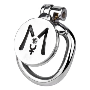 Male Chastity Device Flat Round Hole Metal Chastity Lock Cock Cage Urethra Catheter Penis Ring Bondage Belt Sex <b>Toys</b> <b>for</b> <b>Men</b> Gay - Product Image 2