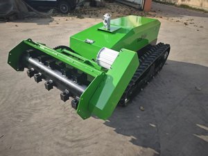 Industrial Cordless Tracked <b>RC</b> Lawn Mower Robot All Terrain Remote <b>Controlled</b> Land Clearing Machine Cylinder Blade 9000W - Product Image 4