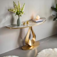 Table console d'entrée de luxe pour la décoration de la maison, élégance, tables longues pour couloir, salon moderne, armoire console en marbre