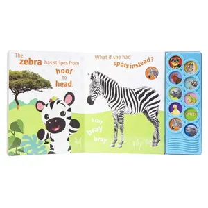 영어 어린이 말하기 오디오 동물 노래 어린이 프로그래밍 가능 푸시 버튼 아기 배우기 만화 장난감 보드 전자 사운드 북
