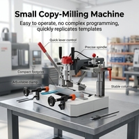 Machine de fraisage manuelle pour le découpage de trous de serrures dans les profilés de portes et fenêtres en aluminium