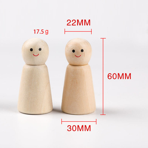 Muñecos <span class=keywords><strong>de</strong></span> Madera <span class=keywords><strong>de</strong></span> Abedul sin Terminar para Niños, Manualidades <span class=keywords><strong>de</strong></span> Madera para Pintar y Grabar a Mano - Product Image 5
