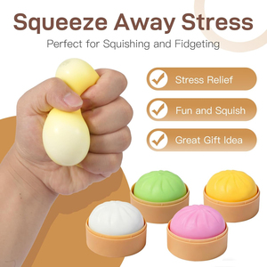 Caja Misteriosa de Squishies de Dumpling, Colores Aleatorios, Bolas Antiestrés, Juguete Sensorial, Bollo con Vaporizador, Elástico y Suave para Apretar, para Niños y Adultos - Product Image 2