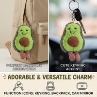 Schattig zacht mini avocado knuffel 4 inch gevuld fruit speelgoed voor tasdecoratie verjaardag cadeau arcade machine prijs direct uit voorraad leverbaar