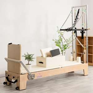 Pilates en bois d'érable durable avec tour demi-trapèze, structure stable antidérapante pour la remise en forme à domicile et l'utilisation en studio de Pilates - Product Image 6