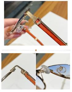 2025 Gafas de sol Vintage <span class=keywords><strong>para</strong></span> <span class=keywords><strong>hombre</strong></span> UV400 Diseñador Gold PC <span class=keywords><strong>Lentes</strong></span> <span class=keywords><strong>Vogue</strong></span> Luxury Ins Logotipo personalizado Producto al por mayor - Product Image 4