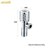 Robinet d'eau de salle de bain à une poignée monté sur le pont en chrome de style moderne en gros direct fonction de vanne d'angle en acier inoxydable 201