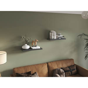 Ecco 31.5 Inch Wide Floating Shelves Set Of 2 <b>Wall</b> Decor Storage <b>Book</b> Shelves For Bedroom Bathroom - Product Image 5