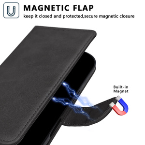 Custodia a Portafoglio in Pelle per iPhone 15 Pro Max 17 Air 16 Plus 14, per <span class=keywords><strong>Samsung</strong></span> S25 Ultra S24 FE, Cover Magnetica a Libro, Borsa per Cellulare - Product Image 3