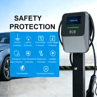 Nouvelle borne de recharge murale pour véhicules électriques 7 kW 32 A Type 2, accès intelligent par RFID, contrôle par application, IP54, compatible avec les véhicules VinFast BYD, Thaïlande, Philippines