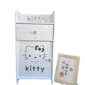 מודרני פשוט פלסטיק אחסון בצד המיטה רשת אדום סידור קטן חדר שינה חדר שינה חדר שינה חדר ריהוט לבית - Product Image 5