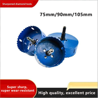 Scie cloche bimétallique M42 75/90/105 mm pour métal, bois, plastique, travail du bois, foret pour scie cloche, outil de coupe