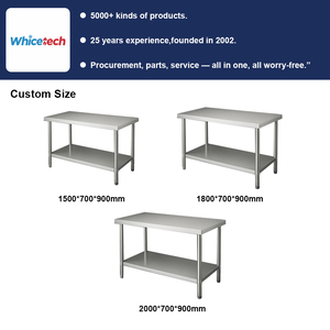 Material de alta calidad, acero inoxidable 304, varios tamaños, mesa de trabajo comercial de acero inoxidable para <span class=keywords><strong>restaurante</strong></span> comercial - Product Image 4