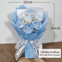 Bouquet de roses artificielles faites à la main, mini savons en forme de roses, arrangement luxueux, cadeaux pour la Saint-Valentin, la remise des diplômes, la fête des pères