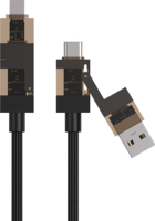 Câble de charge tressé USB-C 4 en 1 avec logo personnalisé, charge rapide 240 W, câbles de données USB-C vers Type C pour iPhone