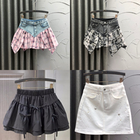 À la mode femmes Style coréen Design décontracté taille élastique respirant résistant aux rides lâche été jupe courte
