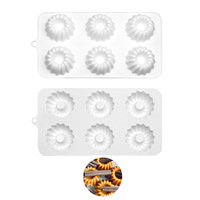 Moule en silicone Medeleine pour la décoration de gâteaux, 6 cavités, antiadhésif, outil de cuisine DIY pour la cuisson de gâteaux