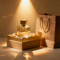 Stock d'usine : flacons de parfum en verre vides rectangulaires distinctifs de 30 ml, 50 ml et 100 ml. Boîtes d'emballage et bou
