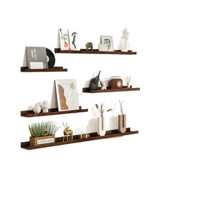 Customized Wooden <b>Wall</b> <b>Shelves</b> Rectangle 4 Layers <b>Wall</b> <b>Mounted</b> Home Decoration Display Rack Solid Wood Single Panel <b>Shelf</b> - Product Image 5