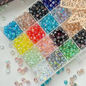 خرز كريستال زجاجي دائري تشيكي نمساوي متعدد الأوجه مقاس 4/6/8/10 مم، لصنع مجوهرات ساحرة وإكسسوارات يدوية - Product Image 2