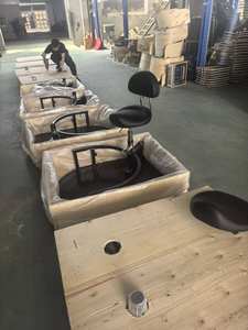 Döner özelliği ile ergonomik paslanmaz çelik berber koltuğu yüksekliği ayarlanabilir ticari <span class=keywords><strong>Salon</strong></span> mobilya berberler kullanın - Product Image 3