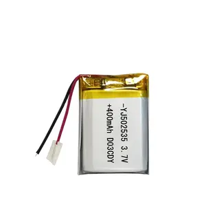 Kualitas Tinggi 502535 400MAh Baterai Lithium 400MAh 3.7V Baterai Lithium Polimer Baterai Lipo