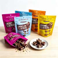 Sachet Doypack en plastique à haute barrière, imprimé sur mesure, refermable, pour chocolat, fruits, noix, bonbons et confiseries
