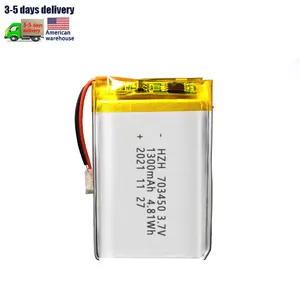 KC 사용자 정의 703450 1S1P 5.55Wh 핸드 워머 폴리머 리튬 배터리 703450 1300mAh 3.7V 소프트 팩 리튬 배터리