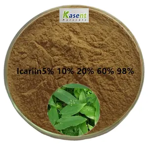 Grado naturale Epimedium estratto vegetale Icariin 5% 10% 20% 60% 98% Epimedium estratto in polvere Horny capra Weed estratto in polvere