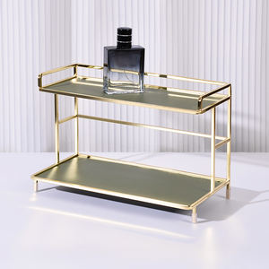 יוקרה קל משקל שולחן כפול מחסן מדפים מטבח סיים ברזל מדפים יהירות חדר אמבטיה מדפים - Product Image 6