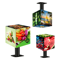 Cube LED d'intérieur et d'extérieur, 5 côtés, cube magique, cube créatif, écran LED, affichage vidéo 3D, panneau de matrice LED, module d'affichage, écran