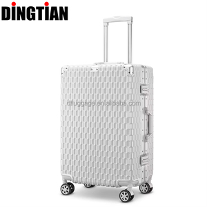 <span class=keywords><strong>Valise</strong></span> en aluminium 20 pouces à coque rigide avec serrure TSA, <span class=keywords><strong>valise</strong></span> à roulettes en métal pour voyages de luxe, haute qualité - Product Image 1