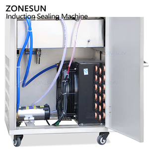เครื่องปิดฝาขวดพลาสติกแบบอัตโนมัติ ZONESUN ZS-FK6000 ระบบทำความเย็นด้วยน้ำ พร้อมเครื่องซีลฟอยล์อะลูมิเนียมแบบเหนี่ยวนำต่อเนื่อง - Product Image 4