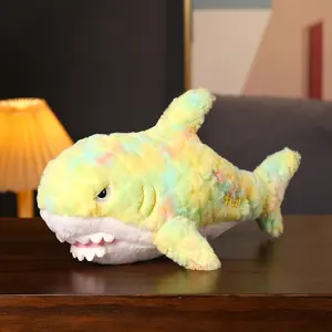 Cheap Wholesale Custom 12 Inches Fluffy Cute Cartoon Ocean Sea Animal Stuffed Plush Shark Toys For Kids