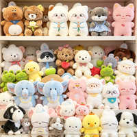En gros, Peluche de dessin animé douce de 8 pouces pour machine à griffes, prix de jeu d'arcade pour parc d'attractions