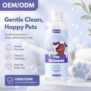Shampoo démêlant hypoallergénique pour animaux de compagnie, nettoyant de bain désodorisant <span class=keywords><strong>anti</strong></span>-démangeaisons à nettoyage en profondeur pour chiens et chats, OEM personnalisé - Product Image 1