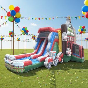 <span class=keywords><strong>Alquiler</strong></span> de Castillos Inflables para Fiestas Infantiles, Casa de Brinco Inflable Comercial con Tobogán y Soplador en Venta - Product Image 1