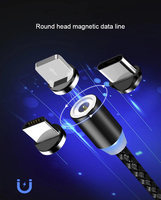Cable usb 3 en 1, cable magnético múltiple, línea de datos, novedad