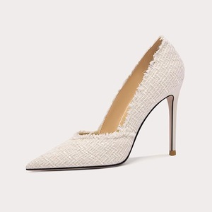 Nouvelles Chaussures Simples à Talons Hauts Noirs Sexy pour Femmes, Style Parfumé, pour <span class=keywords><strong>Pieds</strong></span> Larges, Grande Taille, Collection Printemps 2025 - Product Image 3