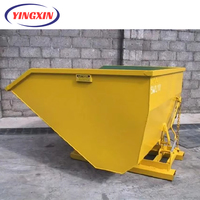 Bac à déchets basculant en acier transportable à vente chaude, mini chariot élévateur, bac à déchets, benne basculante, bac à déchets pour l'industrie