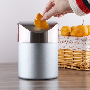 Poubelle de bureau moderne, mini, ronde, en acier inoxydable, écologique, pour la maison, le bureau, la <span class=keywords><strong>cuisine</strong></span>, <span class=keywords><strong>recrutement</strong></span> d'agents - Product Image 2