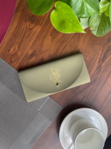 Nuovo Portafoglio in Similpelle con Bordo Arcuato e Chiusura a Bottone in Rame, Fodera in Pelle, Logo Personalizzato Dorato, Porta Assegni e Ricevute <span class=keywords><strong>per</strong></span> Bar e Caffetterie - Product Image 3