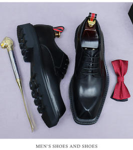 Nouvelles Chaussures Habillées en Cuir Véritable pour Hommes 2025, à Bout Pointu, Antidérapantes, Respirantes et Légères, Grande Taille, Idéales pour le Bureau - Product Image 4