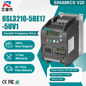 Variateur de fréquence SINAMICS V20 6SL3210-5BE17-5UV1 0,75 kW, 380-480 V, 3AC, triphasé, neuf et d'origine, pour Siemens. - Product Image 1